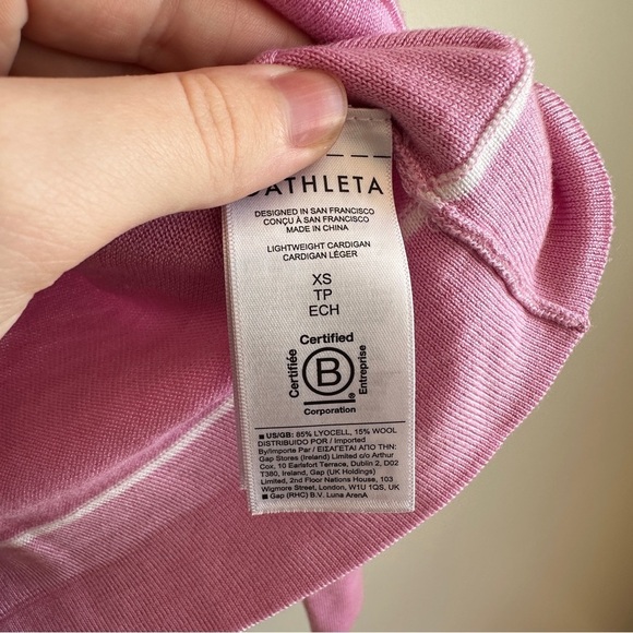 Athleta Pink Lightweight Button Cardigan XS - Picture 6 of 12